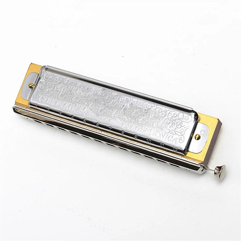 Chromatic Harmonica12 Holes Harp Mouth Organ Key of C Musical Instruments(G)