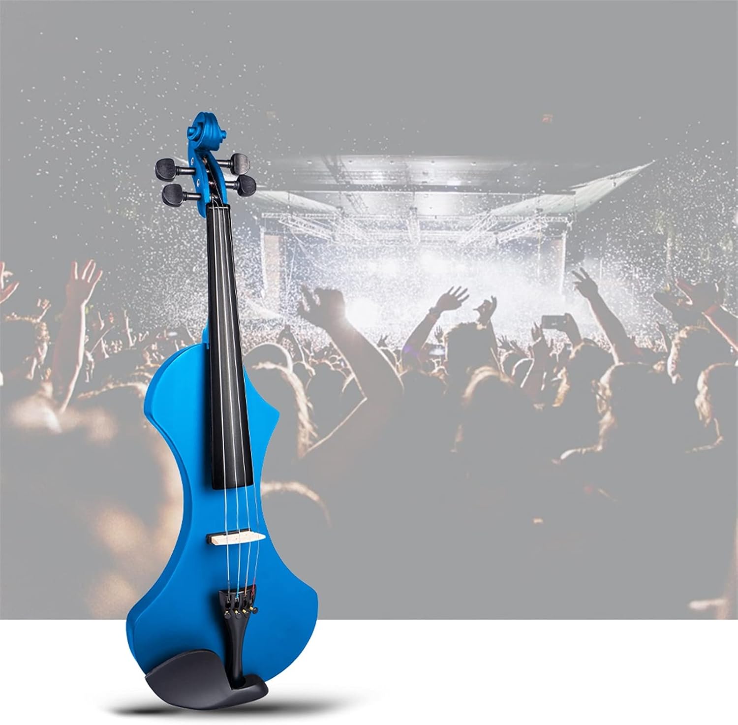 Cello Kit Professional 4/4 Electric Violin Kit Solid Wood Body with Brazilian Wooden Bow + Rosin + Case + Bag + Tuner + Strings + Bridge + Audio Cable Violin