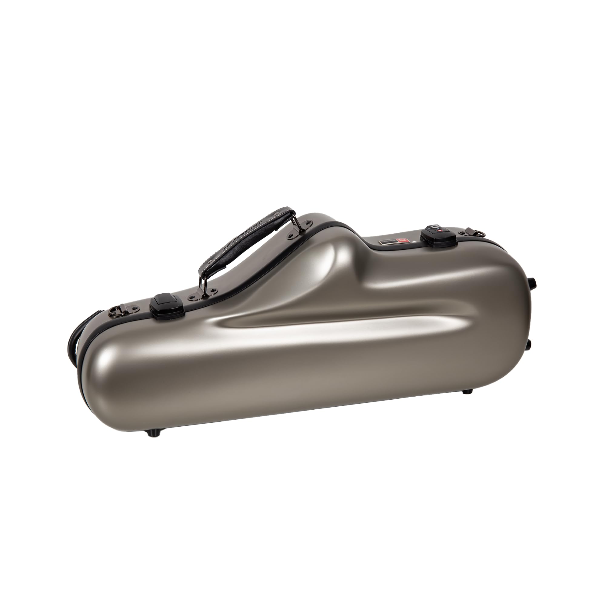 Crossrock Low A Baritone Saxophone Case with Wheels | Polycarbonate Hard Shell, TSA Lock, Anti-Scratch Finish, Neck & Mouthpiece Storage–Black (CRF4050BSBK)