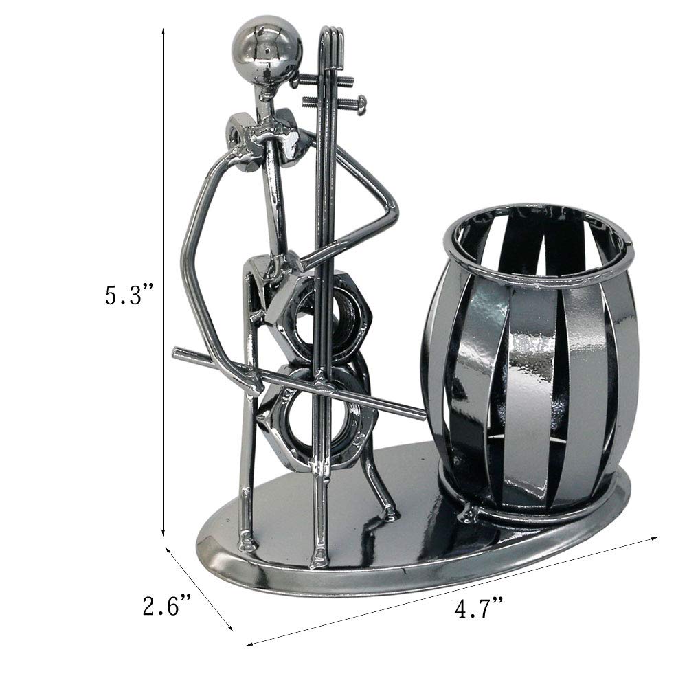 Metal Pencil Holder, Office Supply Pen Organizer Desktop Decoration Stand Container (Cello)