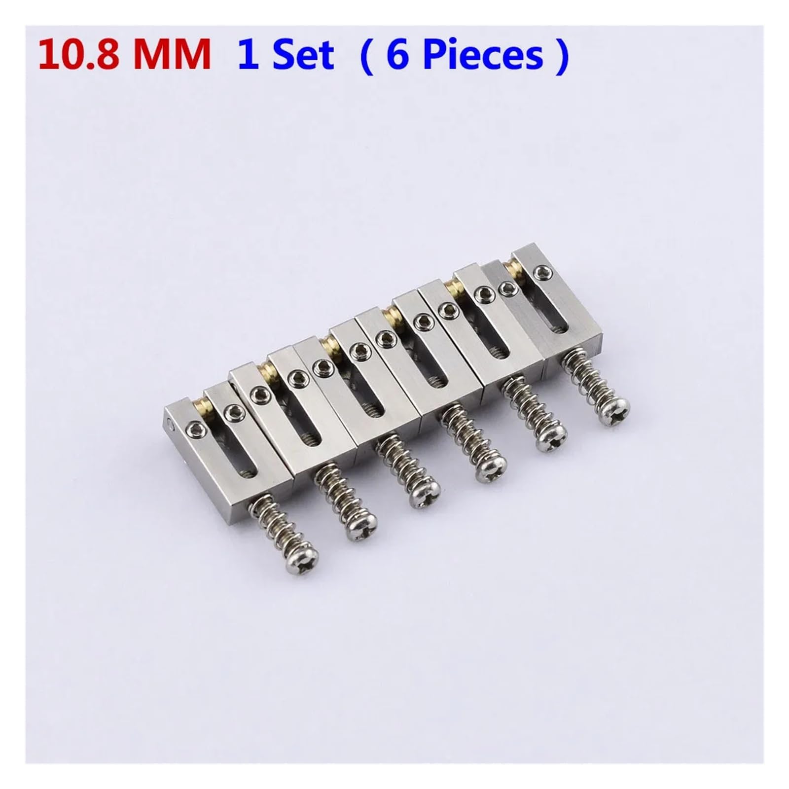 1 Set (6/7/8 Pieces) Electric Guitar Tremolo Bridge Stainless Steel Roller Saddle 10.5MM/10.8MM(10.8MM 8 Pieces)
