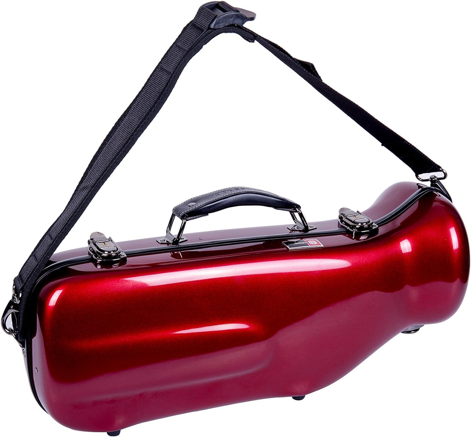 Crossrock Fiberglass Case fits for Trumpet with removable shoulder straps-Black(CRF1020TRBK)