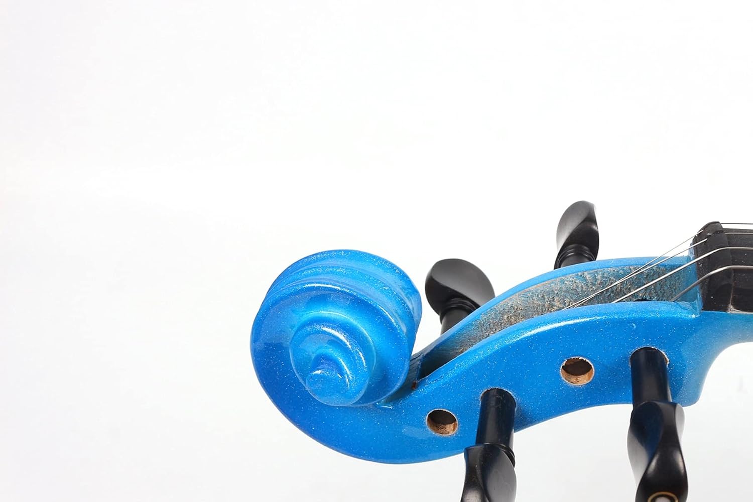 Cello Kit Violin Blue 4/4 Electric Silent Violin Hand-Made Case+Bow+Cable