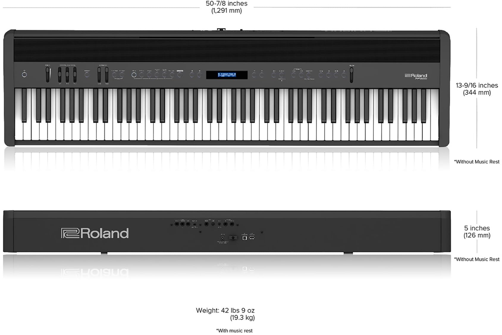 Roland FP-60X 88-Key Digital Piano - White Bundle with Adjustable Stand, Bench, Deluxe Sustain Pedal, Online Piano Lessons, Instructional DVD, and Austin Bazaar Polishing Cloth
