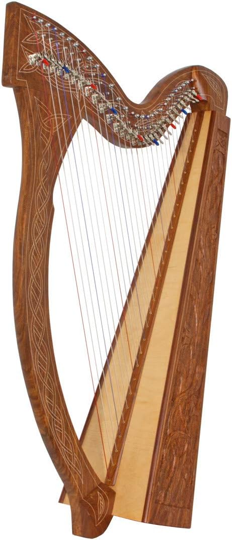 Roosebeck 29-String Minstrel Harp w/Chelby Levers - Vine Design