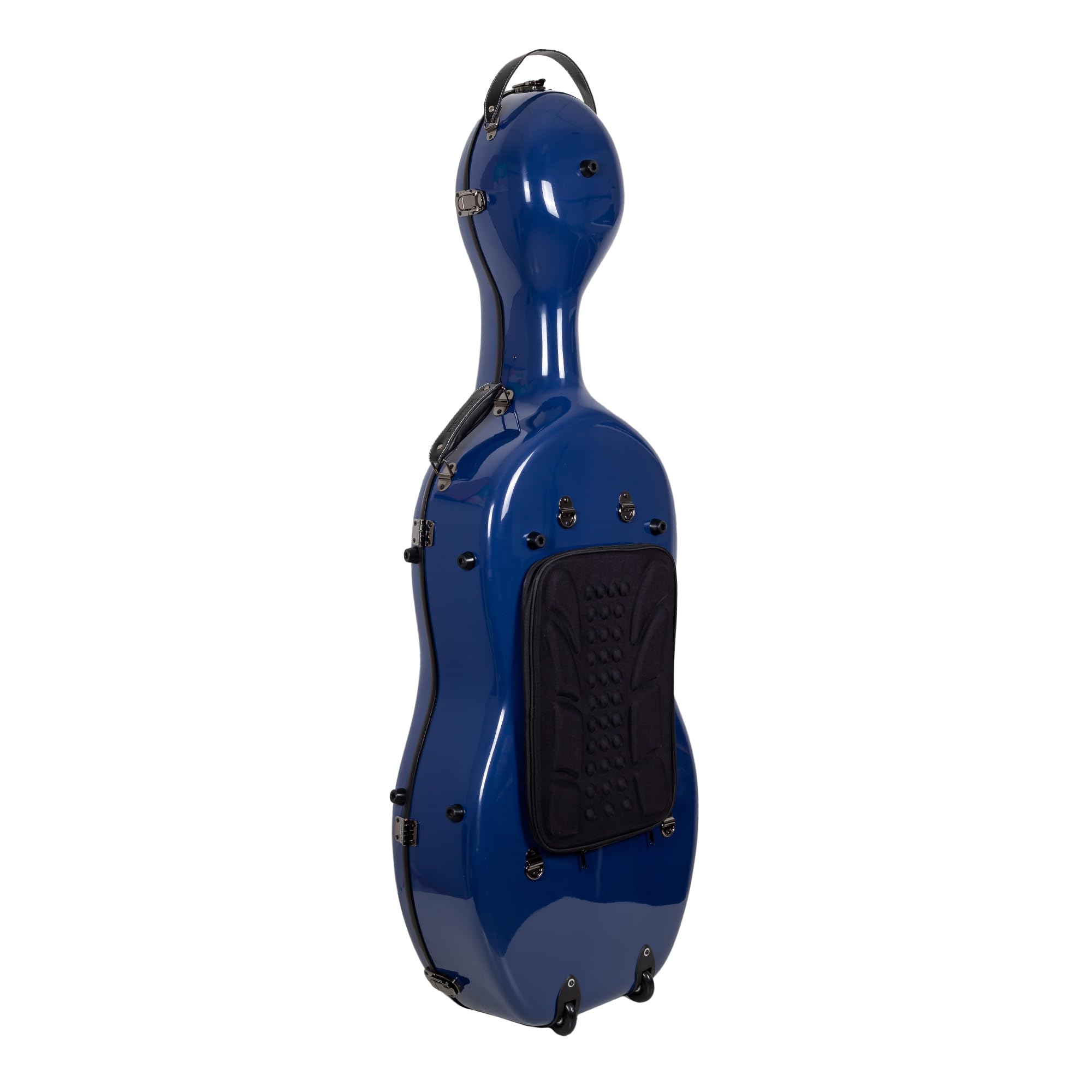 Crossrock Fiberglass 4/4 Cello Case with Wheels for Full Size Cello | Bright Yellow Finish, Velvet Interior, Waterproof Latches, Backpack Straps – Hardshell Protection- (CRF1020CEFYL)