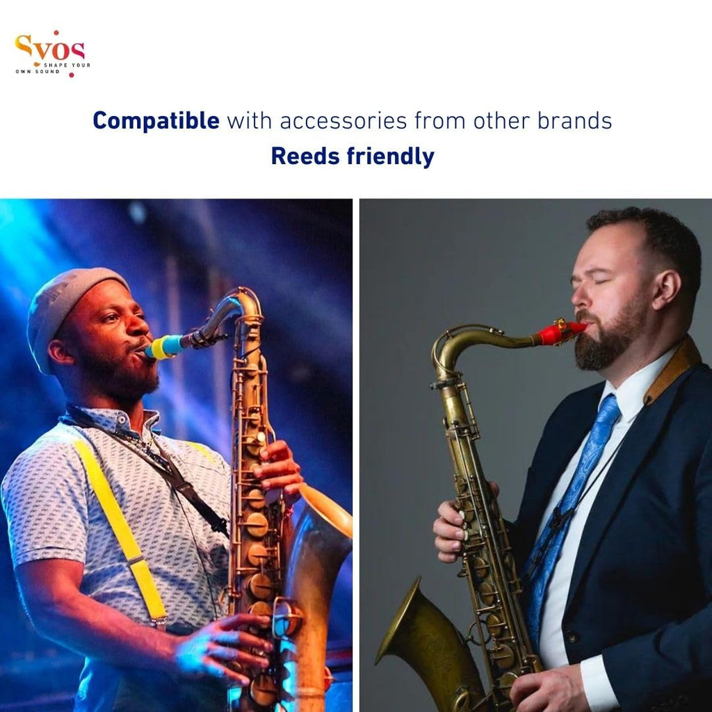 Syos Tenor Saxophone Mouthpiece Smoky Model, 8 Tip Opening, Anthracite Gray - Warm Dark Sound, Wide Full Tone, Low Rollover Baffle, Easy Response, Perfect for Jazz & Soul, Made in France