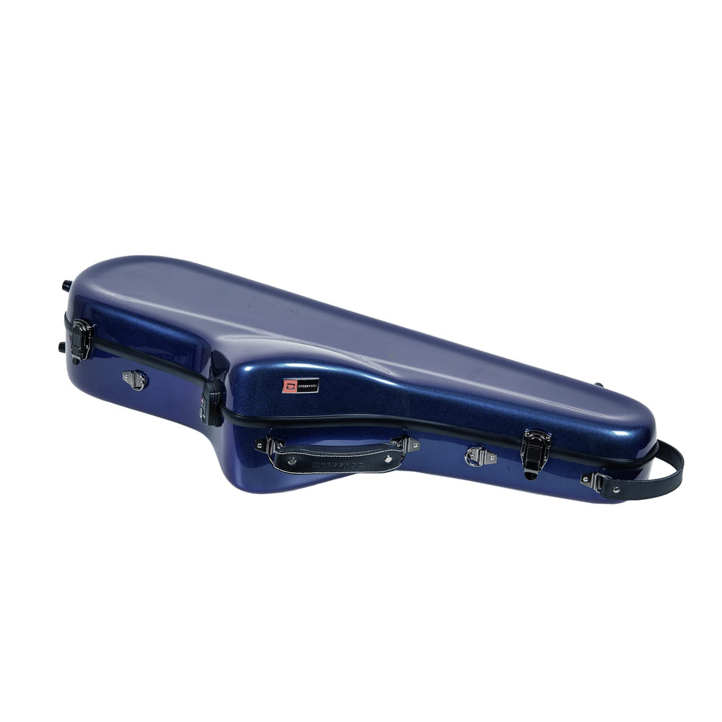 Crossrock Pro-Grade Straight Soprano Saxophone Case | Crimson Red Gloss, TSA Lock, Elite Protection, Detachable Backpack Straps, Accessory Pocket for Professional Musicians