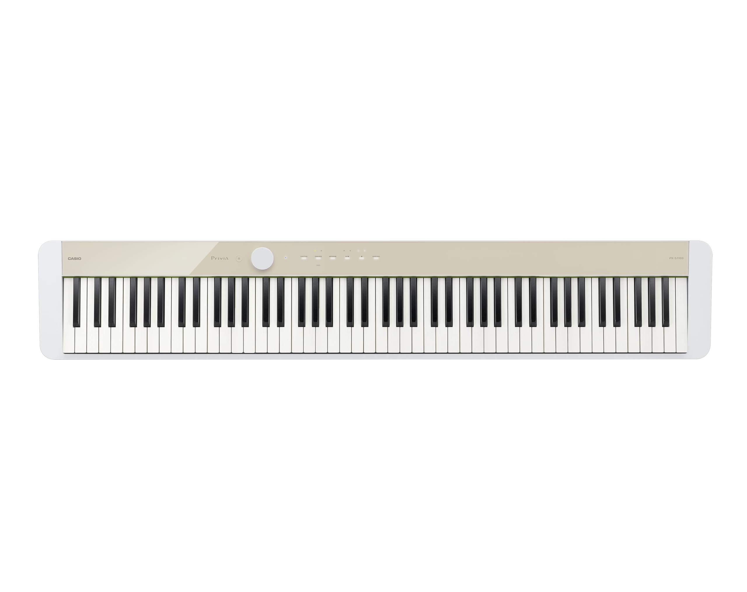 Casio Privia PX-S1100 – 88-Key Touch-Responsive Weighted Digital Piano | Ultra-Portable | Superior Sound | German Grand Tone, Bluetooth, Casio Music Space App | Mellow Beige