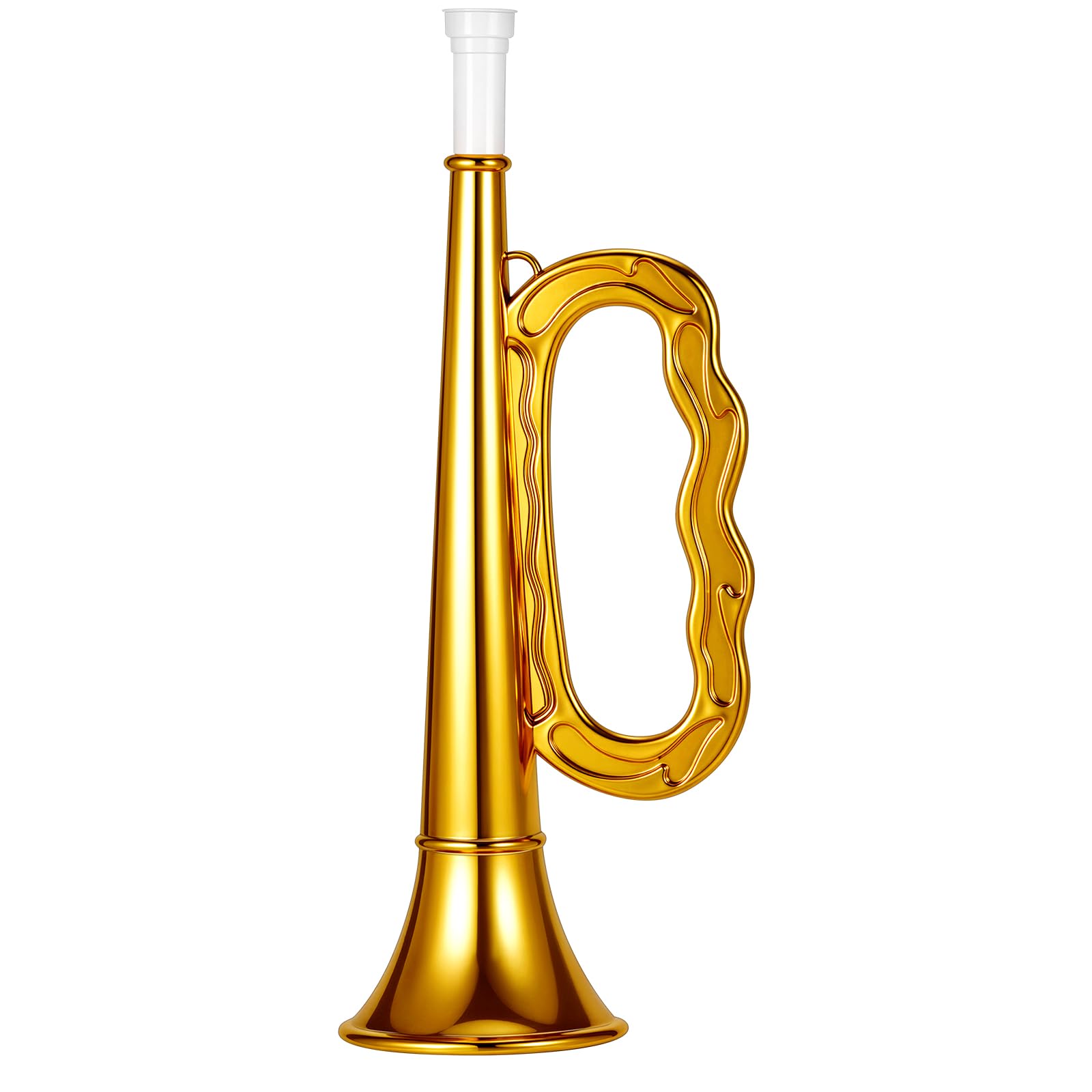 Lewtemi Gold Trumpet Musical Instruments Toy for Kid Toddler Fake Plastic Preschool Music Toy Gift Non-Professional Wind Instrument Early Educational Teaching Songs Gifts for Toddlers Children