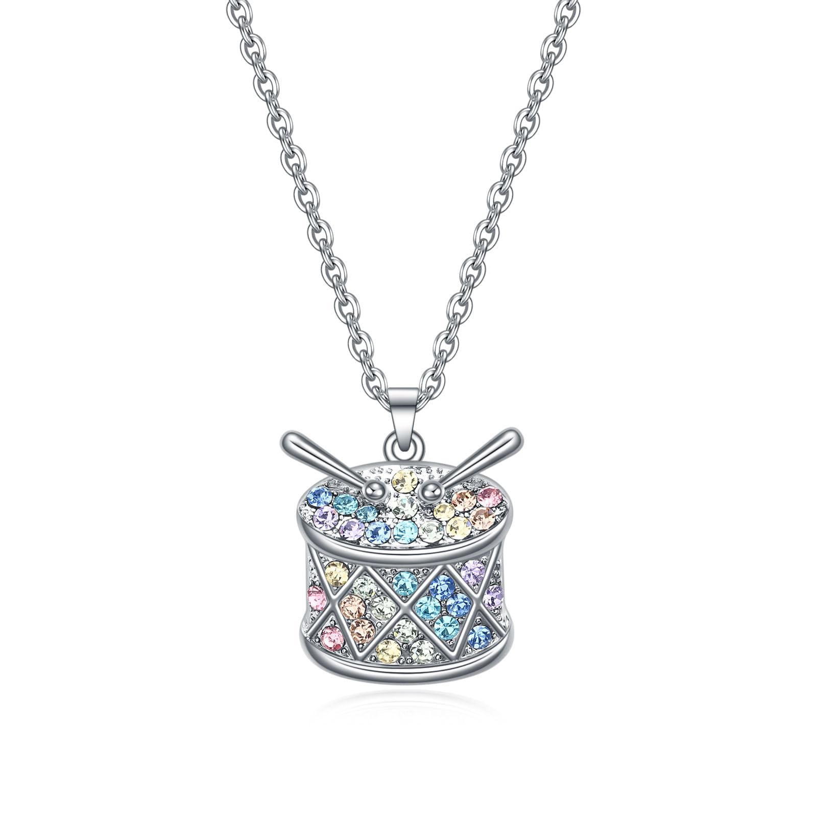 VEEHOO Violin/Guitar/Piano/Trumpet/Saxophone/Harp/Drum/Cello Necklace for Girls Women,Music Lover Jewelry Gifts for Women Girls
