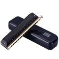 Chromatic Harmonica 16 Holes 64 Tone Mouth Organ Instrumentos Key C Professional Musical Instruments Harp(Silver ABS Comb K Db)