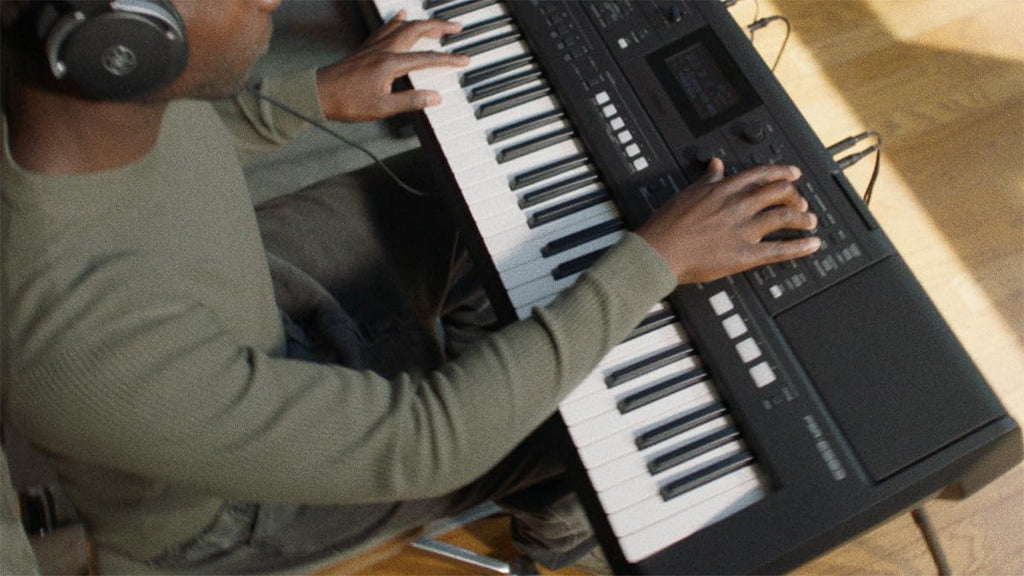 Yamaha PSR-E483, 61-Key Touch-Sensitive Portable Keyboard with Sound, Music Rest and Power Adapter