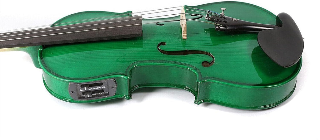 Cello Kit Violin Green 5 String 4/4 Electric Acoustic Violin Spruce+Maple Case Bow