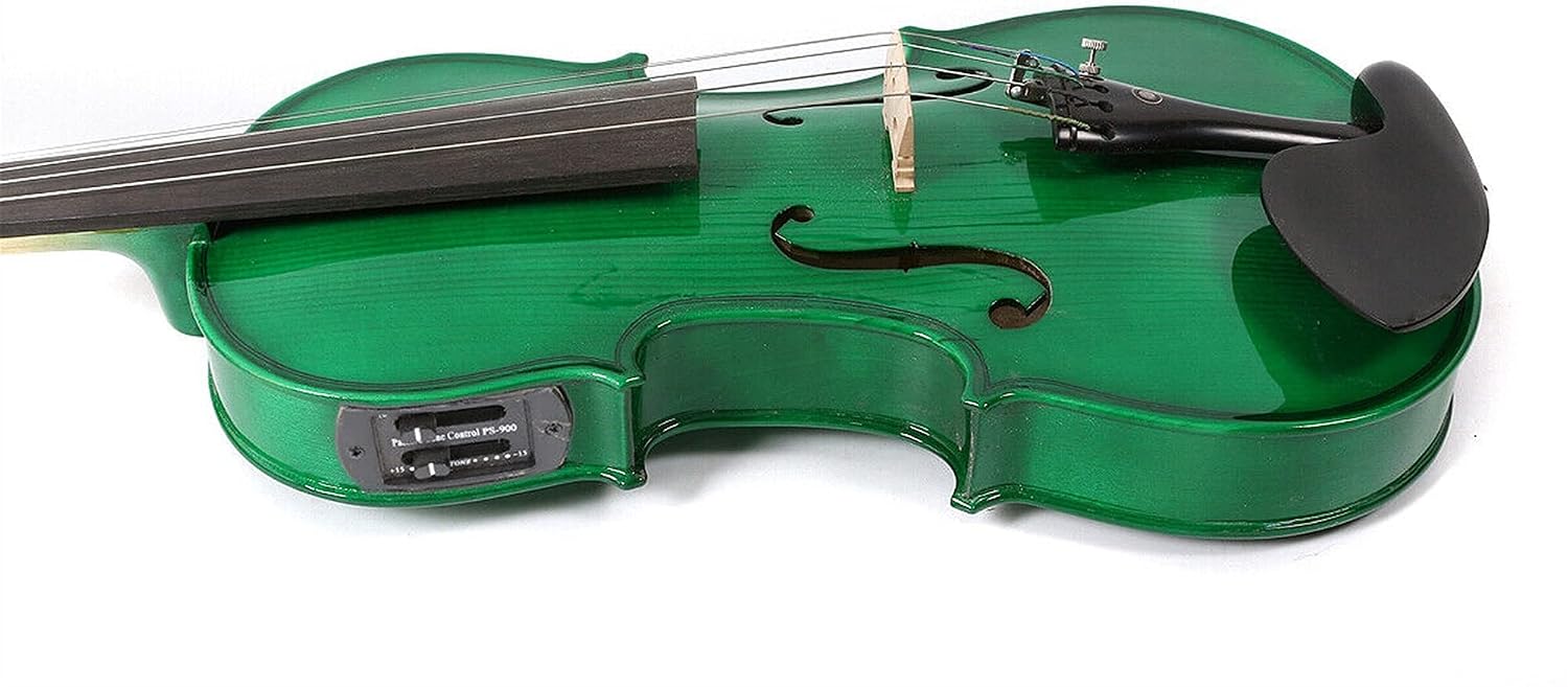 Cello Kit Violin Green 5 String 4/4 Electric Acoustic Violin Spruce+Maple Case Bow