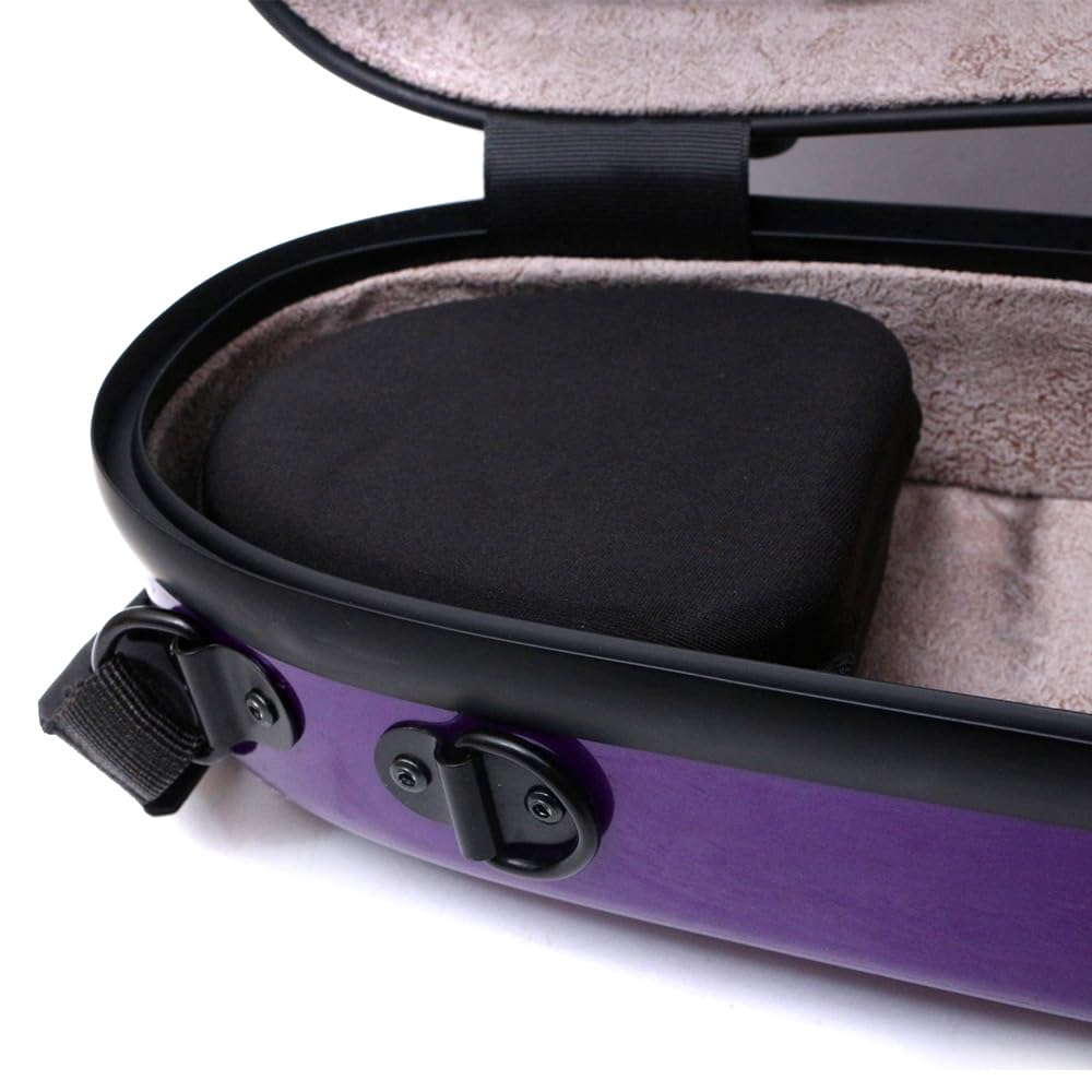 Vetimobato Dazzling Hard Shell Violin Case 4/4 Full Size Strong Light Flight Carbon Fiber Violin Box with Straps Travel Violin Case (Multicolored)
