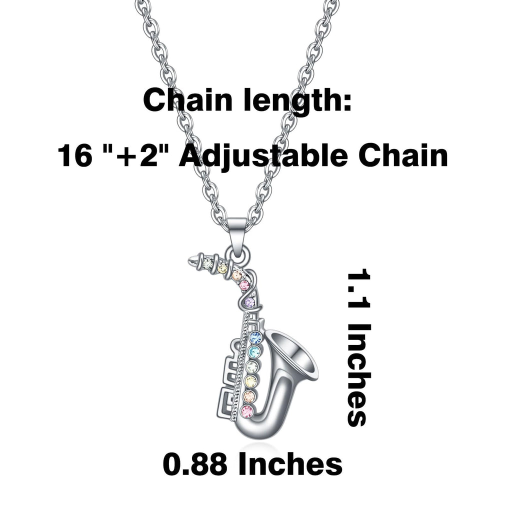 VEEHOO Violin/Guitar/Piano/Trumpet/Saxophone/Harp/Drum/Cello Necklace for Girls Women,Music Lover Jewelry Gifts for Women Girls