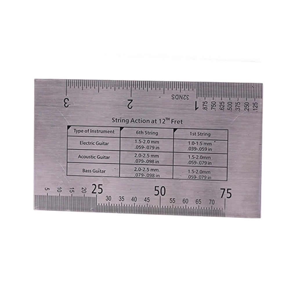 String Action Ruler Gauge String Height Measurement Tool Guitar Fret Leveling Ruler Set Up Repair Enduring Measuring