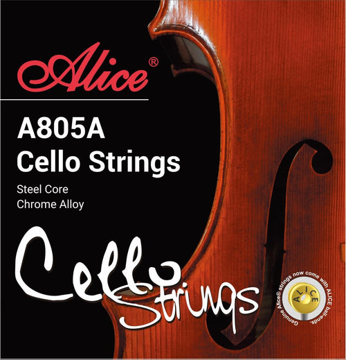 Alice Cello Strings 4/4 Full Set - Well Balanced & Deep-forceful Timbre, Steel Core with Alloy Winding, Cello Strings for 4/4 & 3/4 Size Cello (FullSet A D G and C)