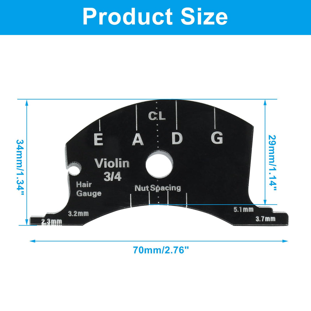 Piutouyar Black 4/4 Violin Bridges Fingerboard Repair Reference Tool | Violins Making Template Tool, Violins Replacement Part