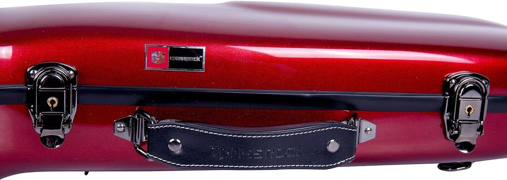 Crossrock Fiberglass Case fits for Trumpet with removable shoulder straps-Black(CRF1020TRBK)