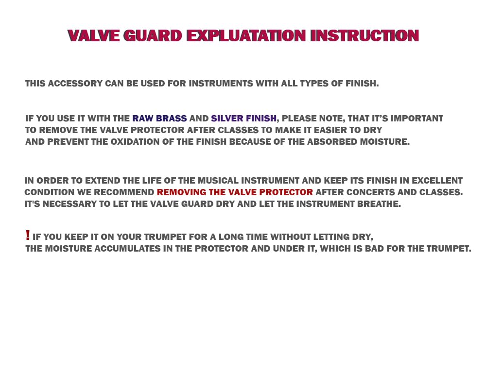 Trumpet valve guard by KGUBrass is the leather trumpet valve protector made of luxurious mild and thick material; use as protection from corrosion, scratches and stains (Marsala)