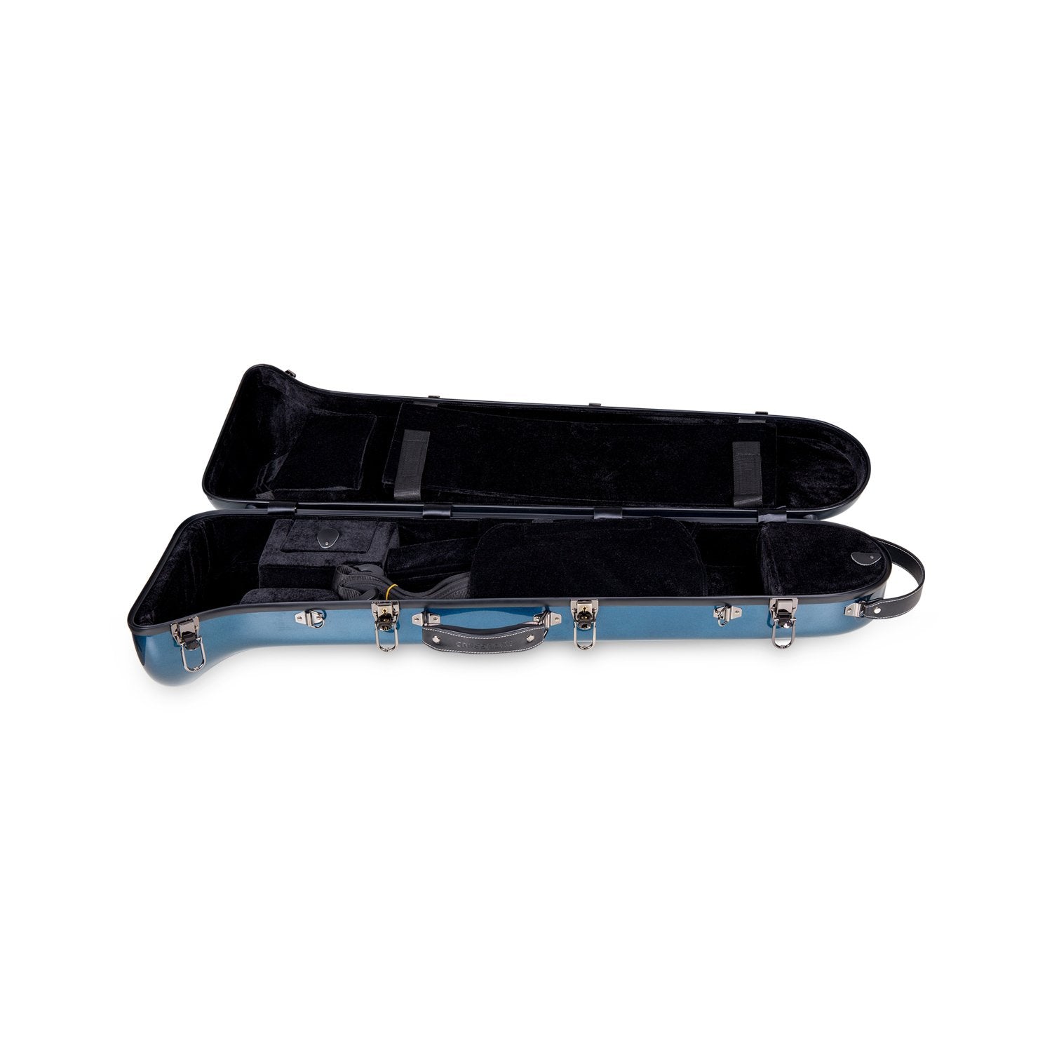 Crossrock CRF1000TBBK F-Trigger or Straight Trombone Case- Fiberglass- Backpackable-Black