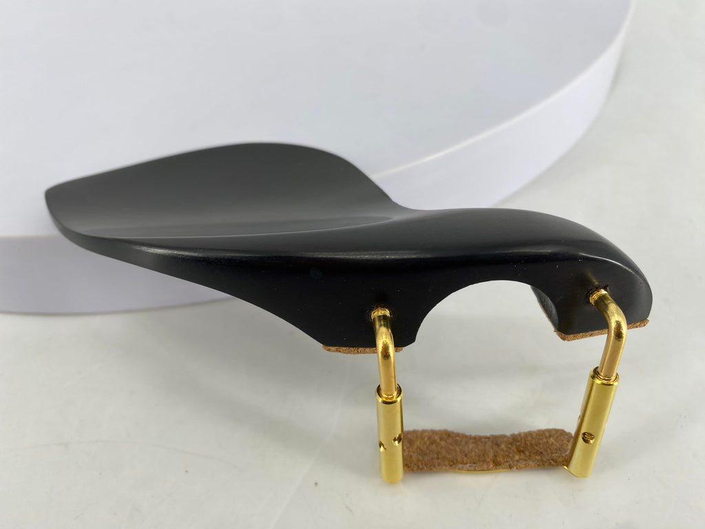 Violin Chinrest 4/4 Full size wood Chin Rest Clamp Fiddle Violin Standard Bracket, Hypoallergenic Wood Rest,Surface Smooth (black2)