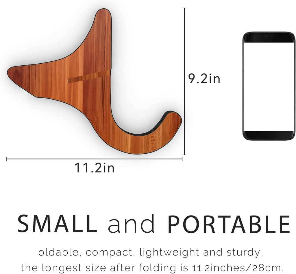 6Pair Wooden Ukulele Stand Violin Mandolin Folding Portable Stand Sapele
