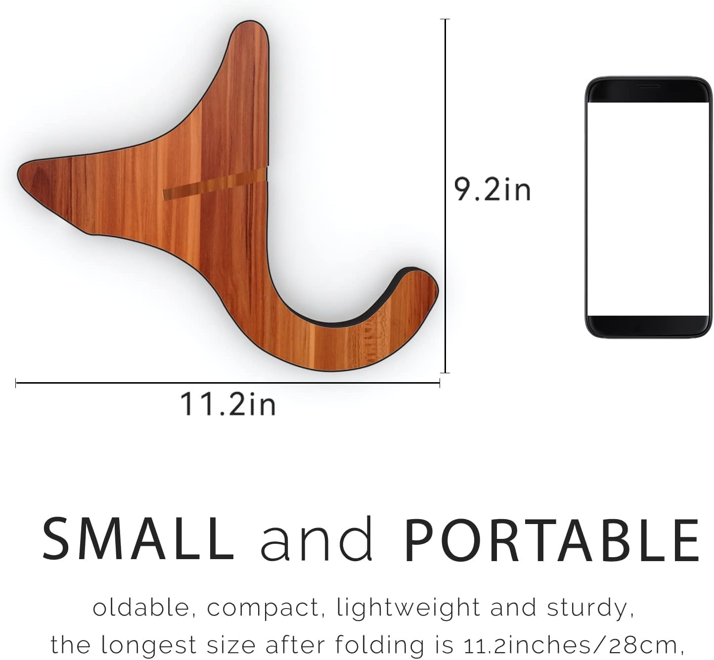 6Pair Wooden Ukulele Stand Violin Mandolin Folding Portable Stand Sapele