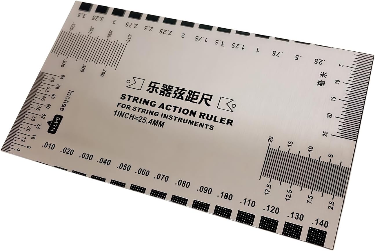 Guitar String Height Ruler String Action Gauge Ruler Guitars Set Up Repairing Luthier Tool for Guitar and Bass Setup