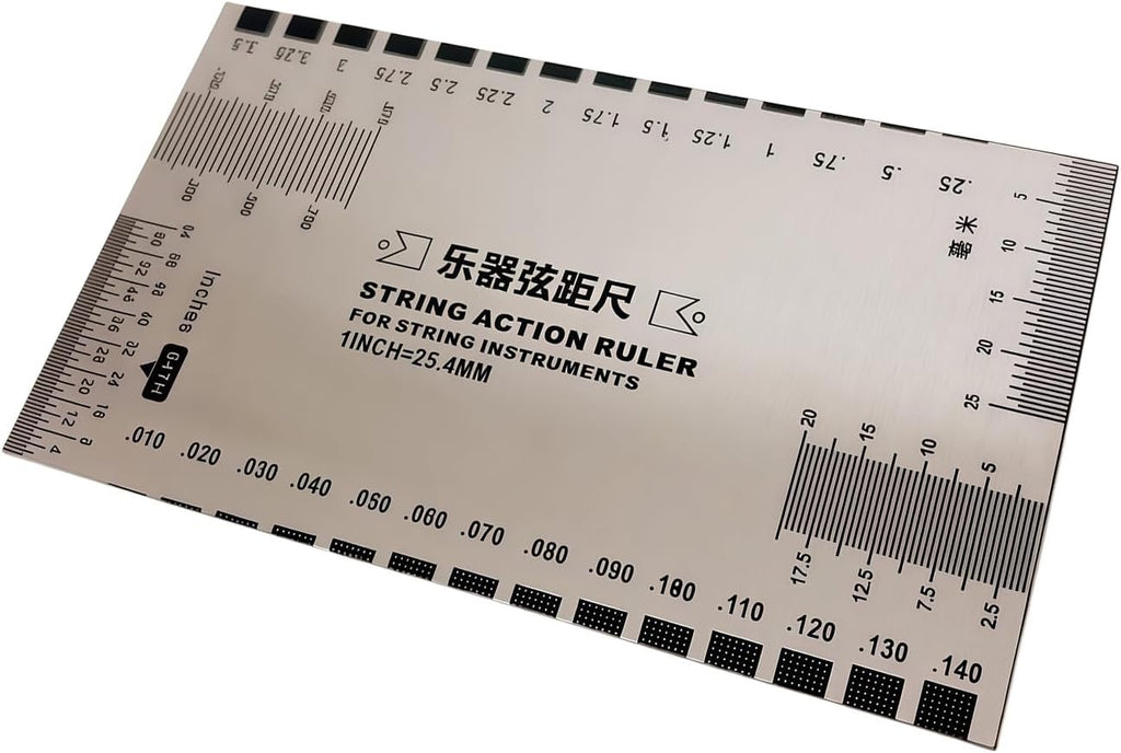 Guitar String Height Ruler Action Gauge Repairing Tool for Guitars, Ukulele, Bass, Banjos, Mandolin Action