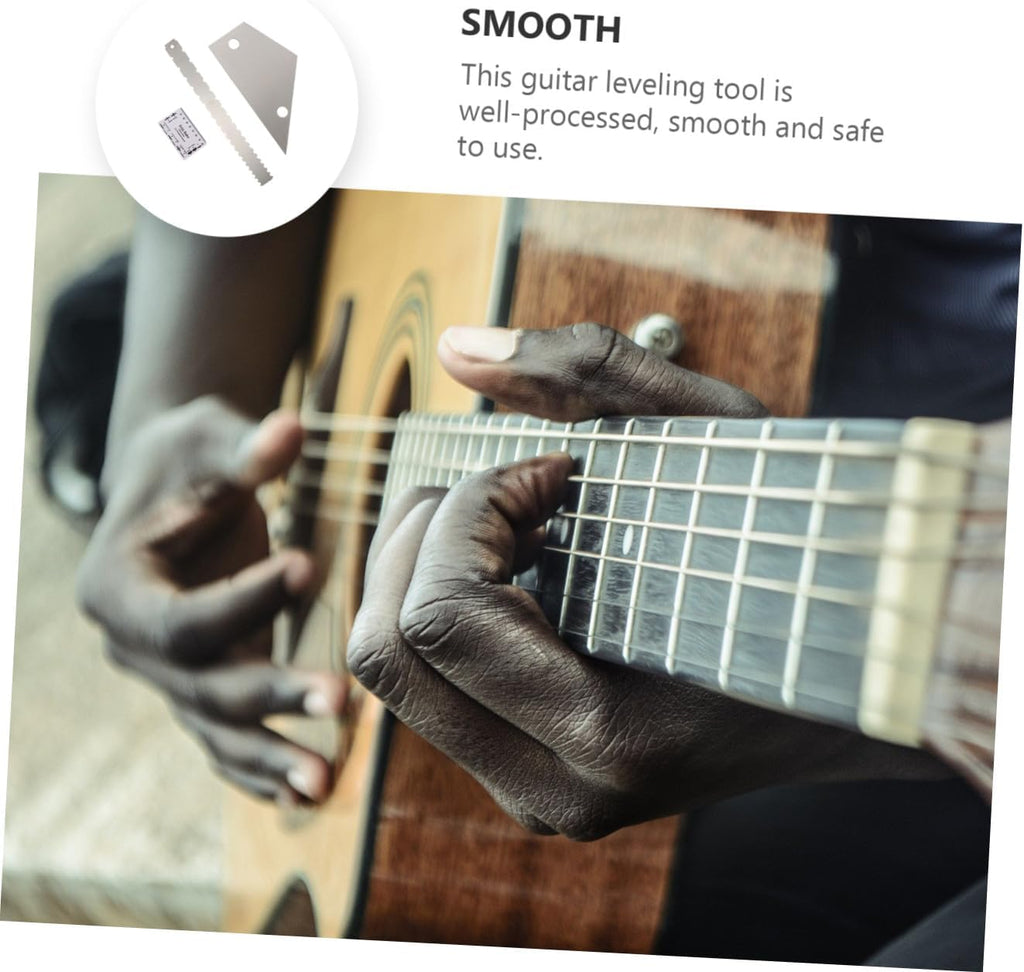 3pcs Guitar Fret Rocker Leveling Tool Set Precision String Action Gauge Ruler for Acoustic Electric Guitars Durable Fret Leveling Tool for Accurate Setup