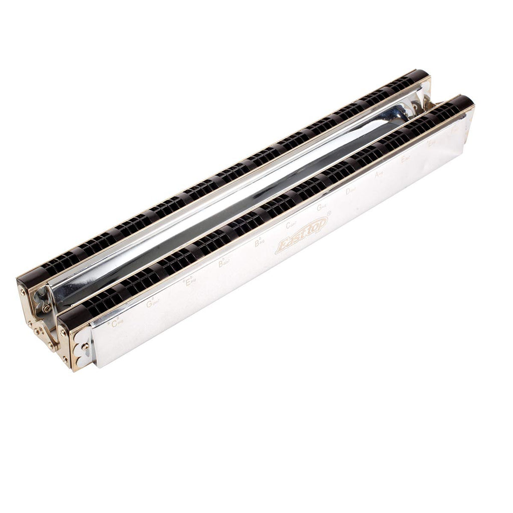 East top 48 Group Chord Harmonica Key of C with Case, Upgrade Chord Mouth Organ Harmonica For Adults, Professional Band Player and Students