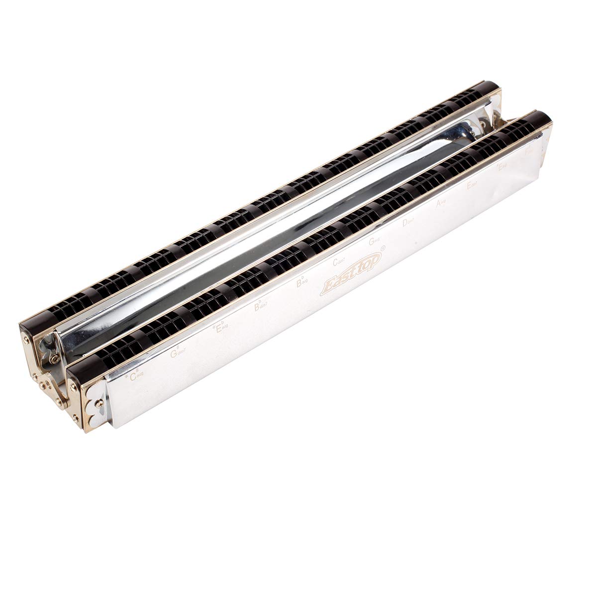 East top 48 Group Chord Harmonica Key of C with Case, Upgrade Chord Mouth Organ Harmonica For Adults, Professional Band Player and Students