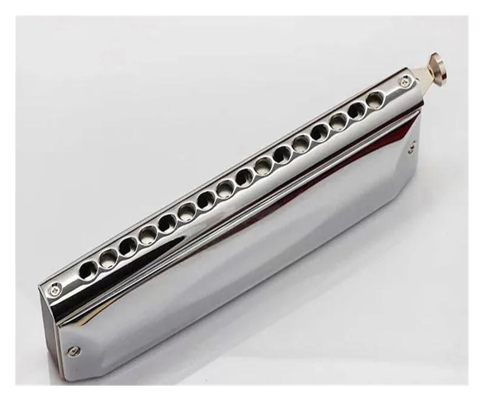 Professional 16 Hole Chromatic Harmonica ABS Comb Black Cover Harp Musical Instruments C Key Metal Mouth Organ(Black)