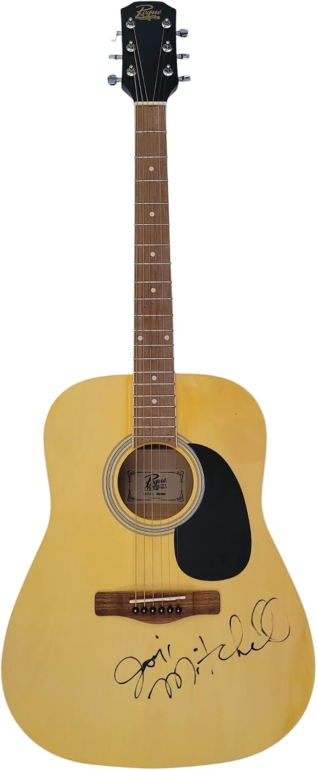 Joni Mitchell singer songwriter signed acoustic guitar COA exact Proof autographed VERY RARE | Singer Songwriter, COA, Exact Proof Autographed, VERY RARE