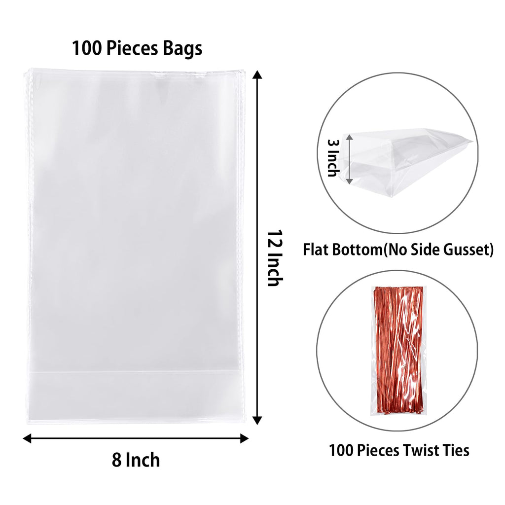 Morepack Large Cello/Cellophane Bags,30x 40 Inches Clear Basket Bags OPP Plastic Cellophane Wrap for Gift Baskets Packaging 20 Pieces (No Bow or Ribbon Included)
