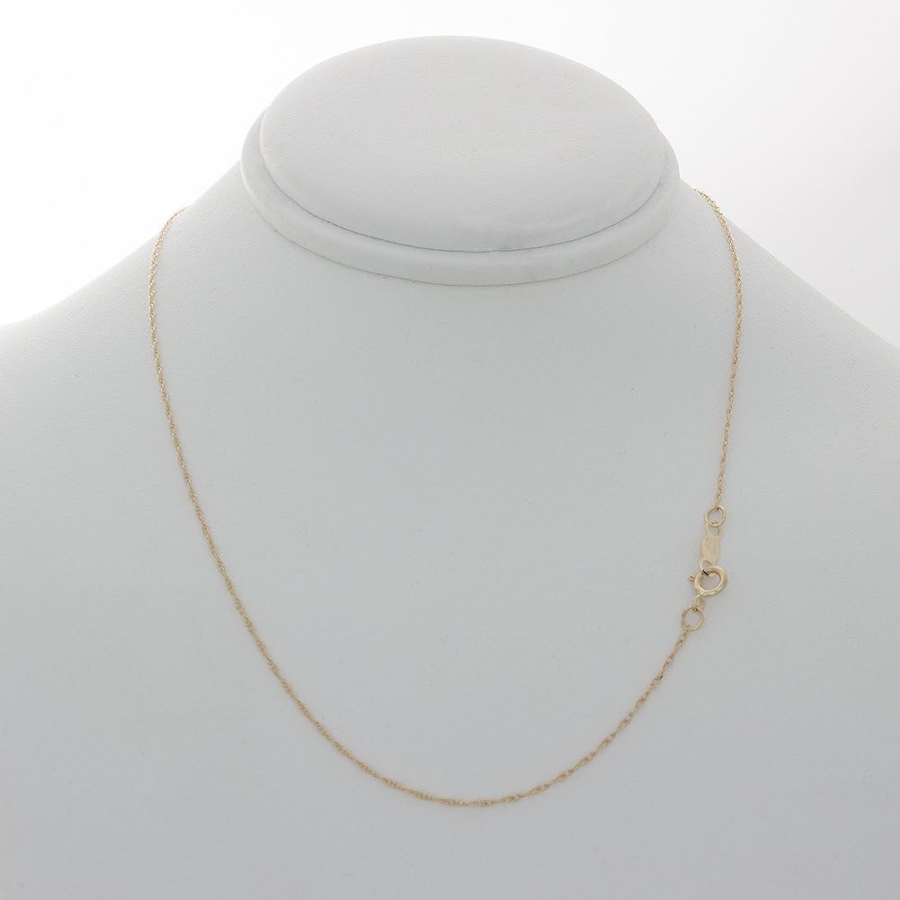 14K Yellow Gold 3-D Clarinet Charm Necklace Pendant with 18" Length Chain