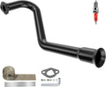 Trumpet Exhaust for Predator 212 224 Non Hemi Engine, Central Long Mini Bike Exhaust Header Pipe Compatible with GX160 GX200 6.5HP 196cc Coleman CT100U Baja DB30 KT196 Trailmaster Go Kart Parts
