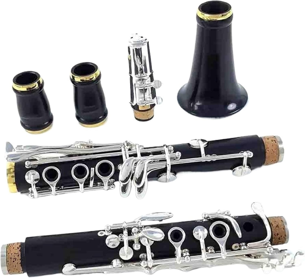 Clarinet Bb Wood Ebony Silver Plated 18 Keys Musical Instrument Clarinet Instrument