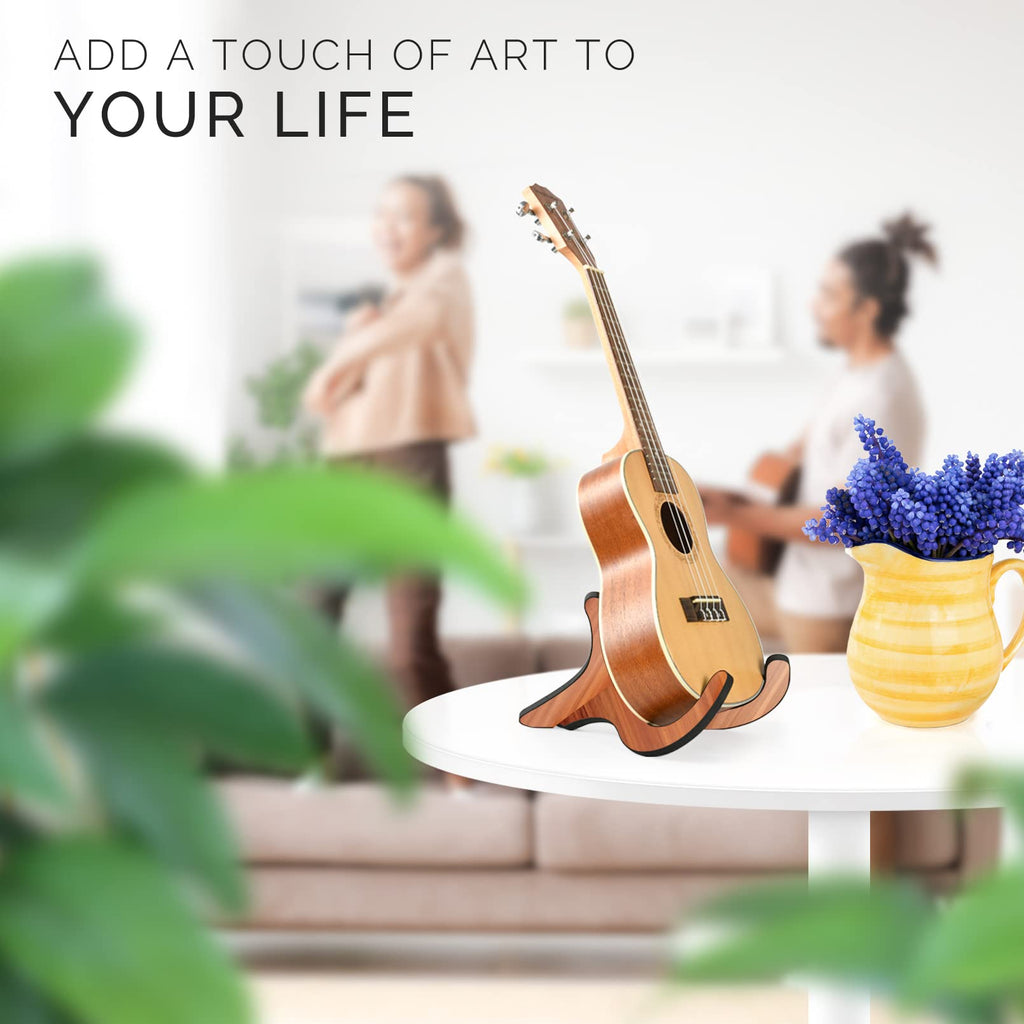 6Pair Wooden Ukulele Stand Violin Mandolin Folding Portable Stand Sapele