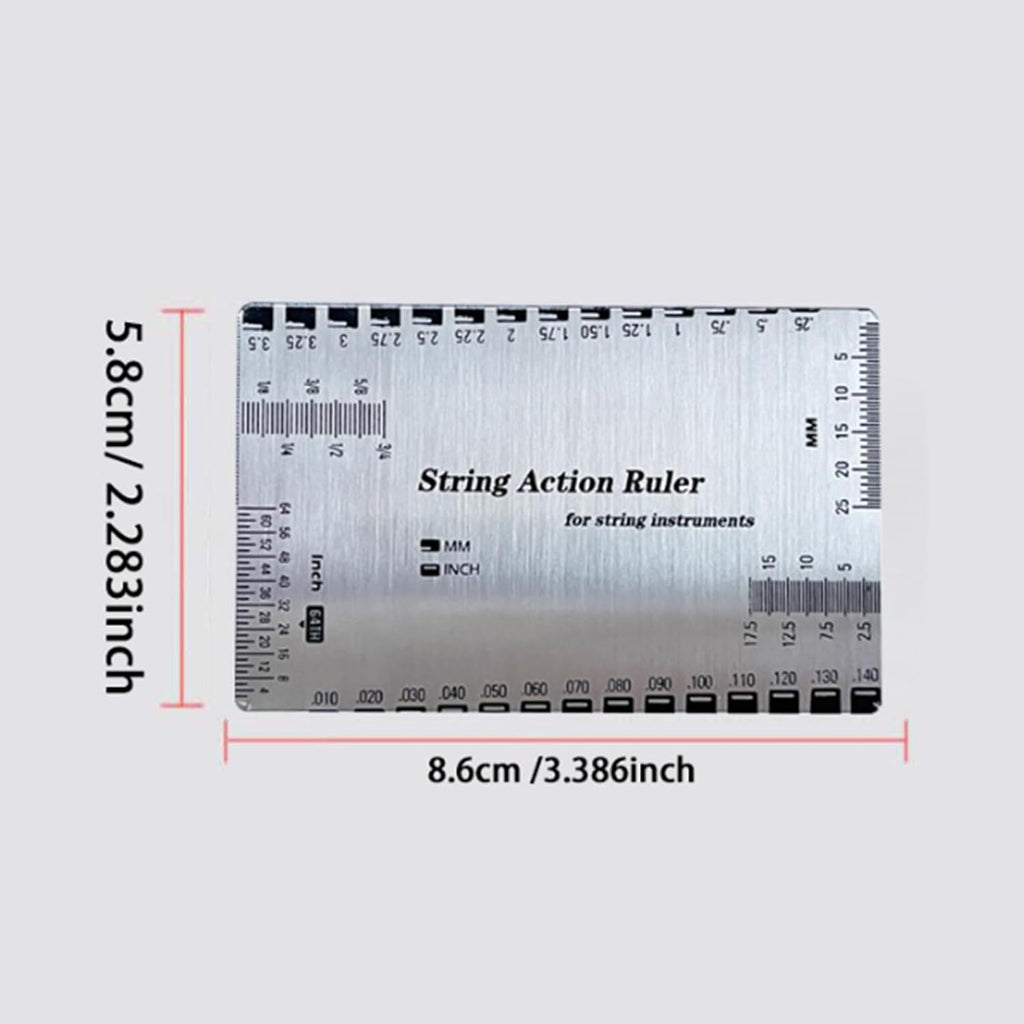 String Action Ruler Gauge String Height Measurement Tool Guitar Fret Leveling Ruler Guitar Set Up Enduring Gauge Accessory