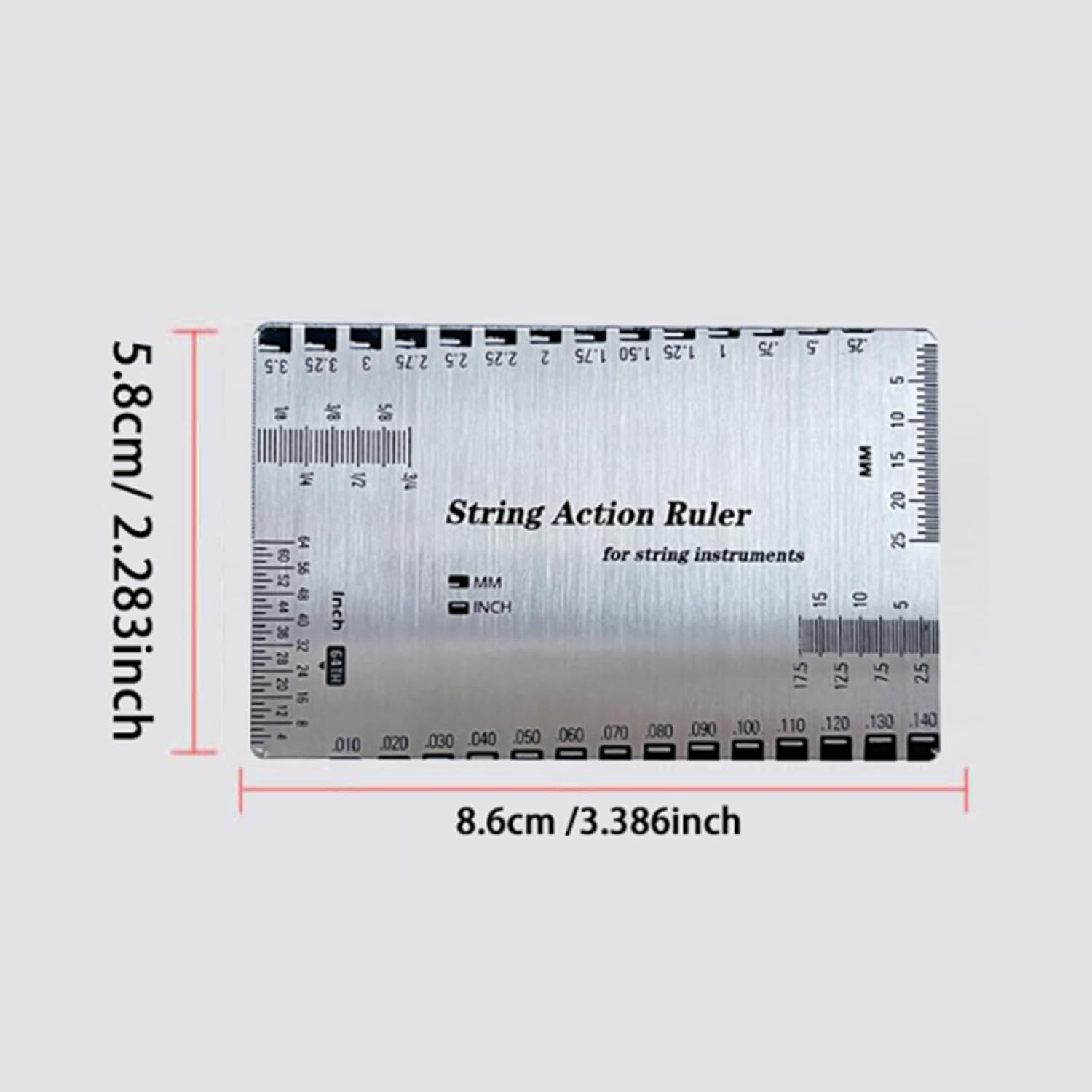 String Action Ruler Gauge String Height Measurement Tool Guitar Fret Leveling Ruler Guitar Set Up Enduring Gauge Accessory
