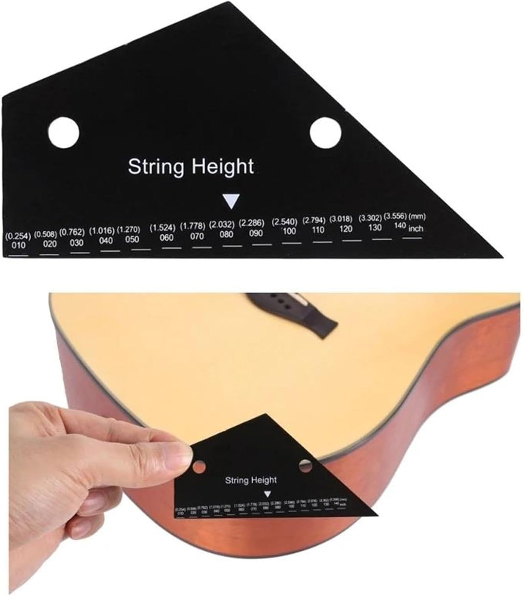 Guitar Tool Kit Guitar String Height Ruler String Action Gauge Ruler Guitar Repairing Tool For Guitar Ukulele Bass Banjos Mandolin