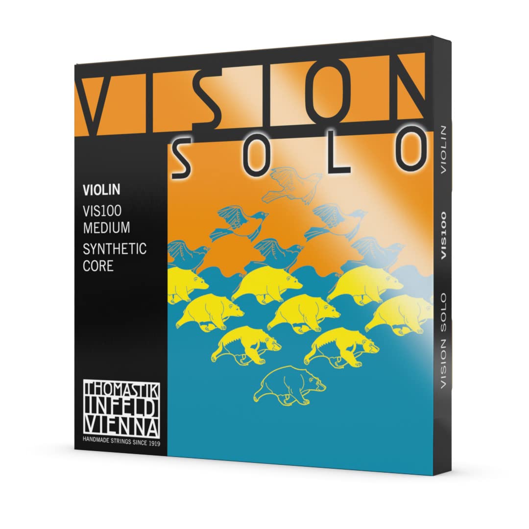 Thomastik-Infeld Vision Solo Violin Strings - High-Tech Synthetic Core for Smooth Bowing and a Quick Response - String Set Includes VIS01 VIS02 VIS03 VIS04 - Made in Vienna