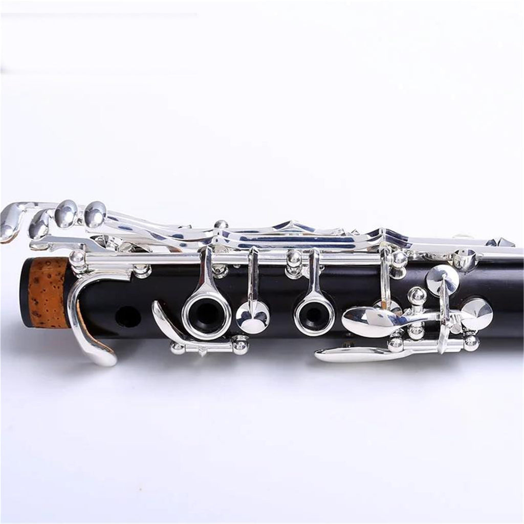 Professional Bb 17 Key Silver Plated Ebony Clarinet 18 Keys Clarinet(18 keys)