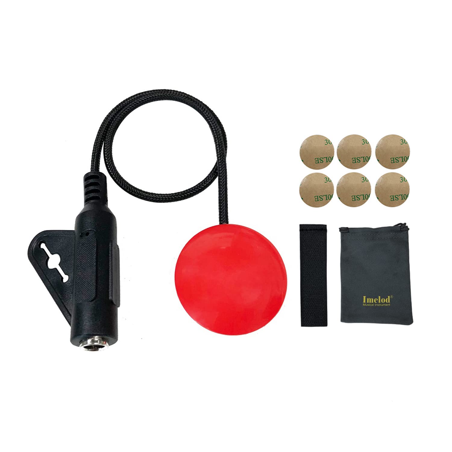 Imelod Contact Microphone Piezo Pickup for Guitar Ukulele Violin Cello Banjo Mandolin etc(Black)
