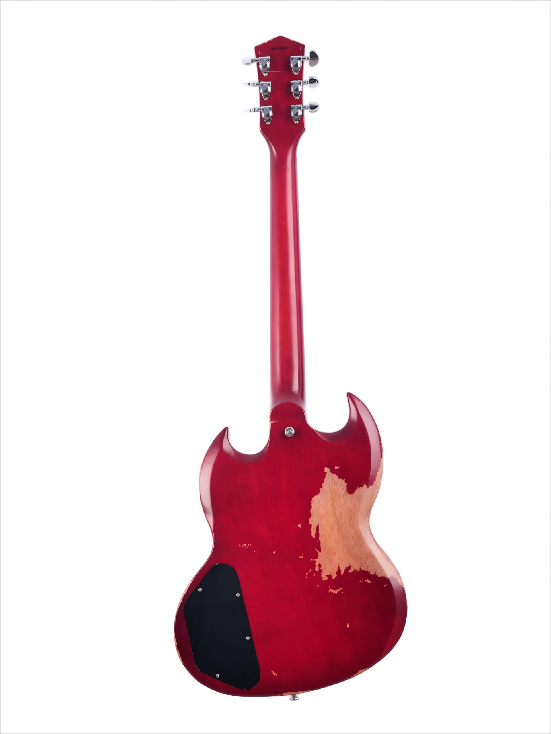 KGD Relic Electric Guitar,Solid Body Electric Guitar With Mahogany Body and Neck,Rosewood Fingerboard,Bone Nut,SG style 6-String Guitar,Professional/Electric Guitars for Adults
