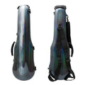 Vetimobato Dazzling Hard Shell Violin Case 4/4 Full Size Strong Light Flight Carbon Fiber Violin Box with Straps Travel Violin Case (Multicolored)